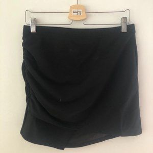 SHEIN Solid Asymmetrical Hem Wrap Skirt